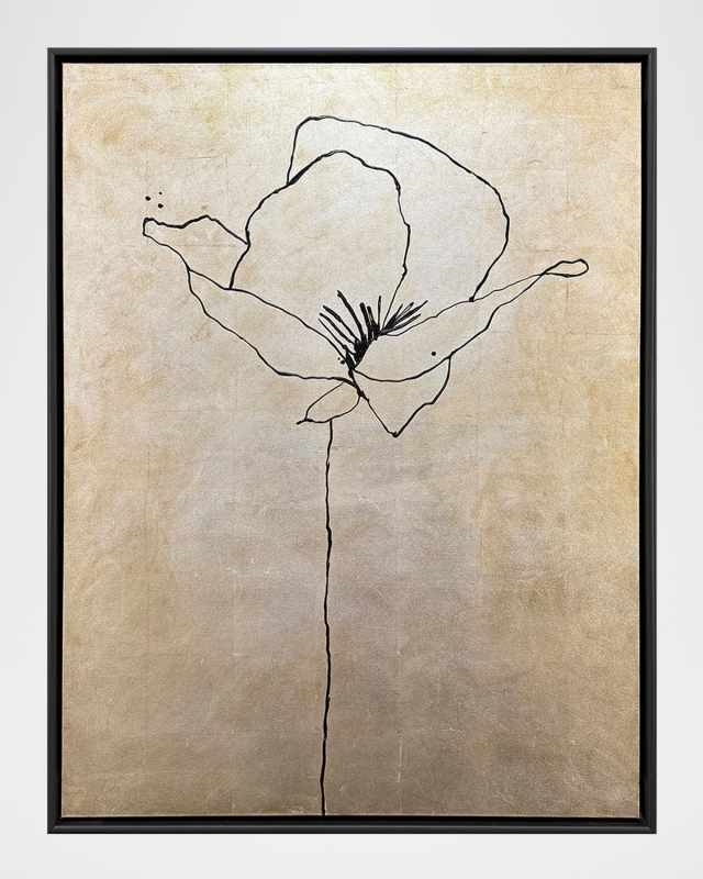 "Silver Poppies I" Mixed-Media Art by Susan Adamson-Ray